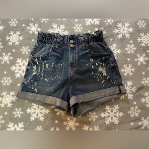High rise jean shorts